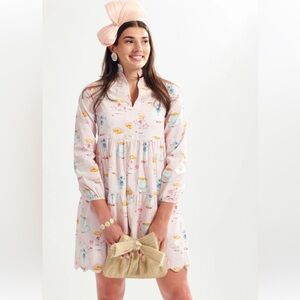 Kathleen Maeve Adela Swing Dress Rosette Teacups
